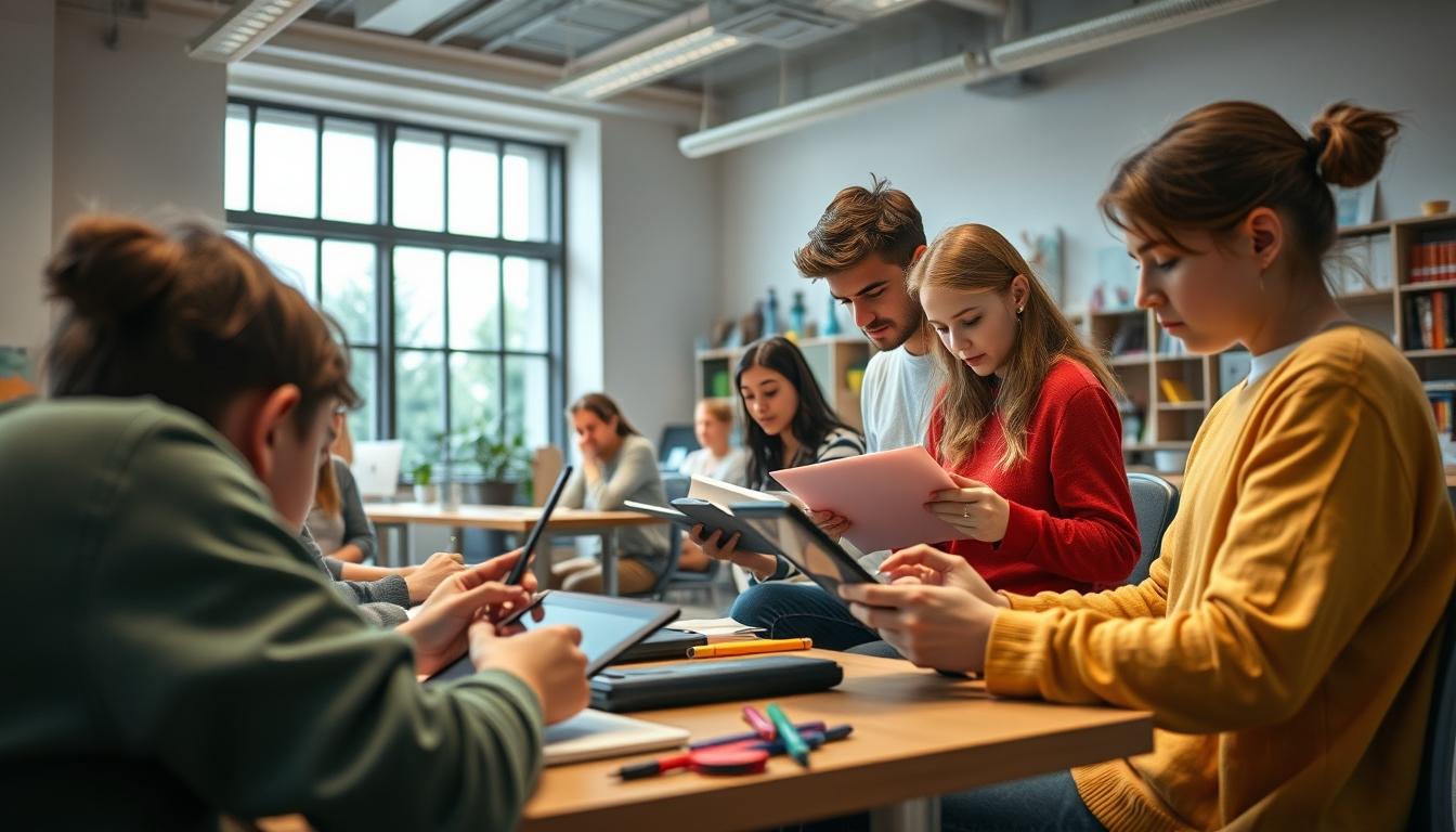 Student using online courses for flexible education